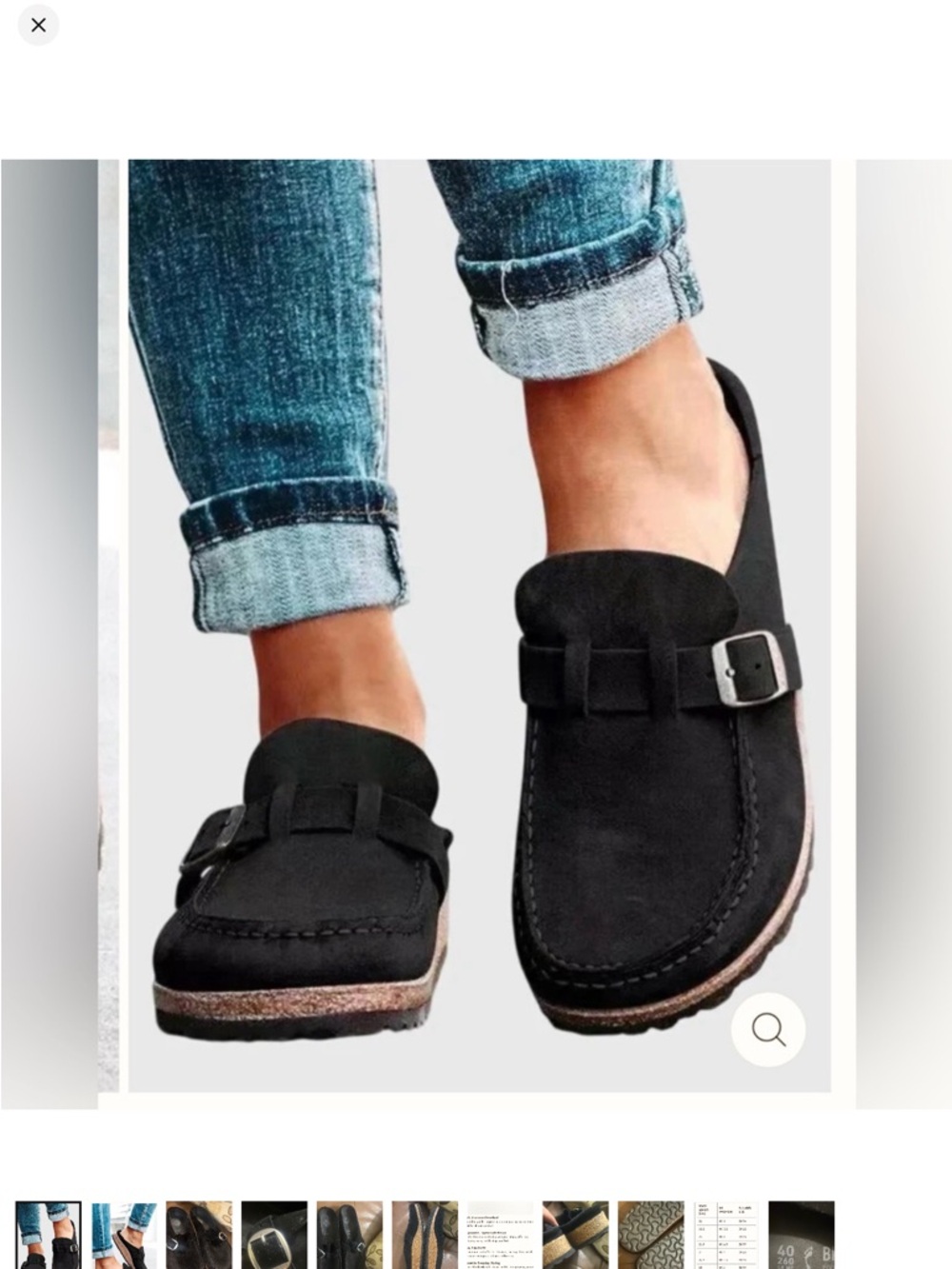 Birkenstock Women’s Buckley Black Suede Slip On Mules